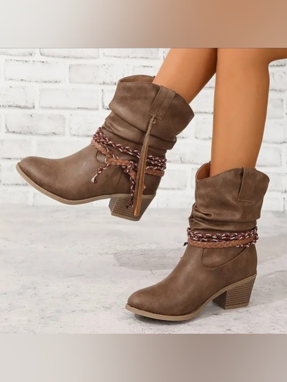 Elegant Women Shoes Classy Lady Shoes Ruffled Braid Rope Ring Buckle Tassel